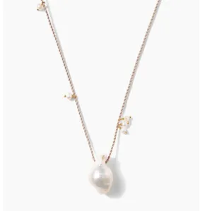 White Pearl Rosario Necklace