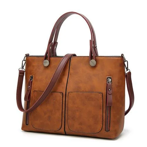 Women Causal Shoulder Leather Handbag All-Purpose Use