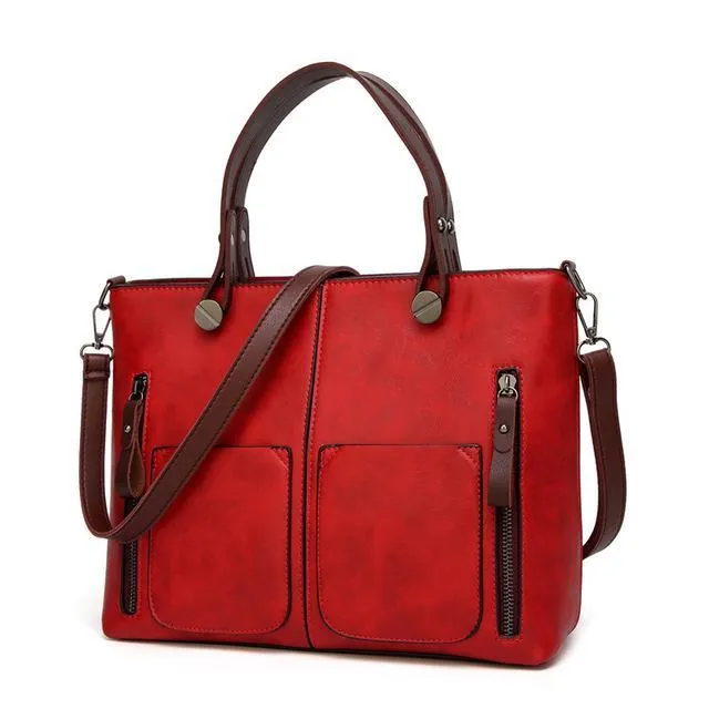 Women Causal Shoulder Leather Handbag All-Purpose Use
