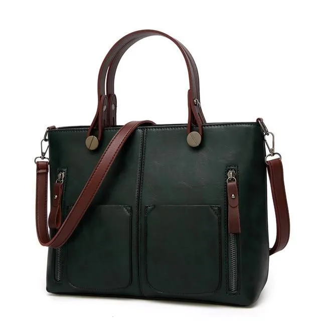 Women Causal Shoulder Leather Handbag All-Purpose Use