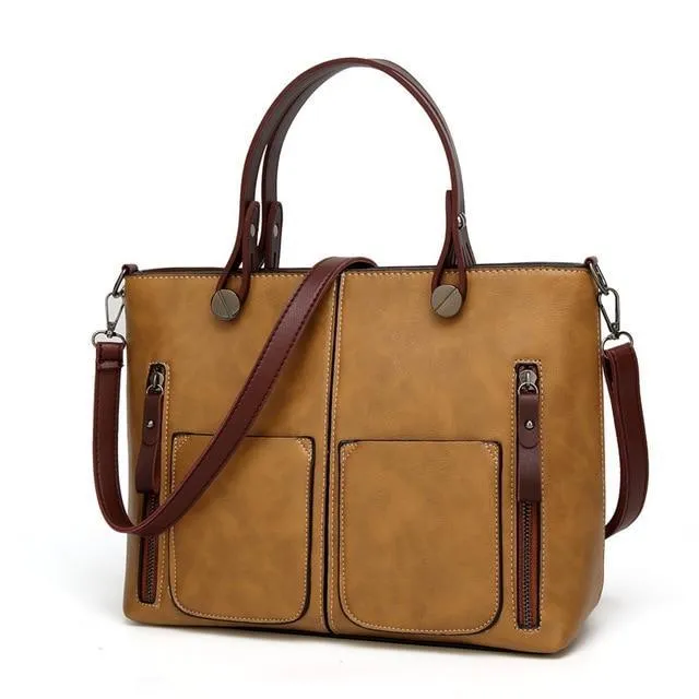 Women Causal Shoulder Leather Handbag All-Purpose Use