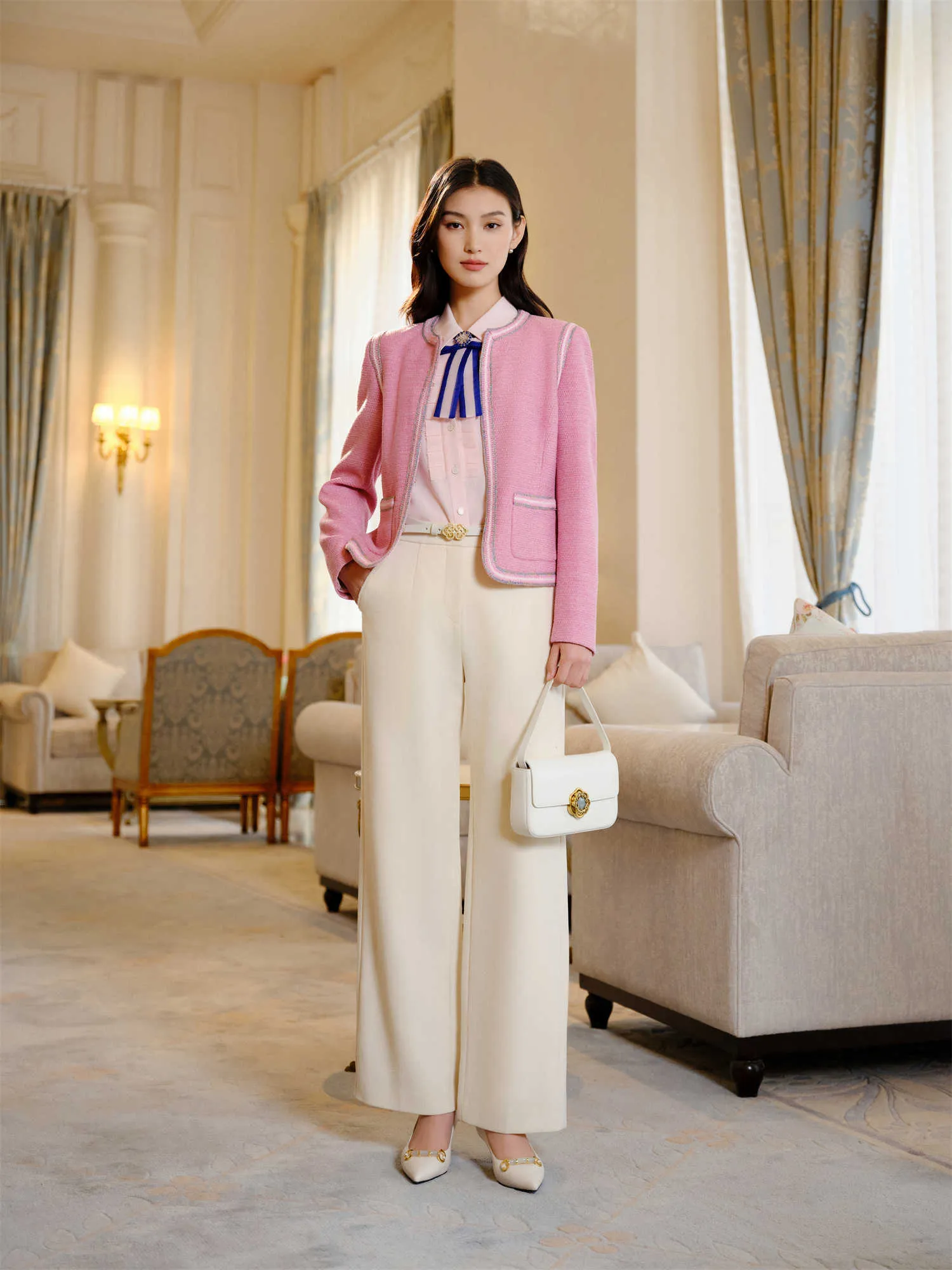 YAYING Silk Bow Shirt