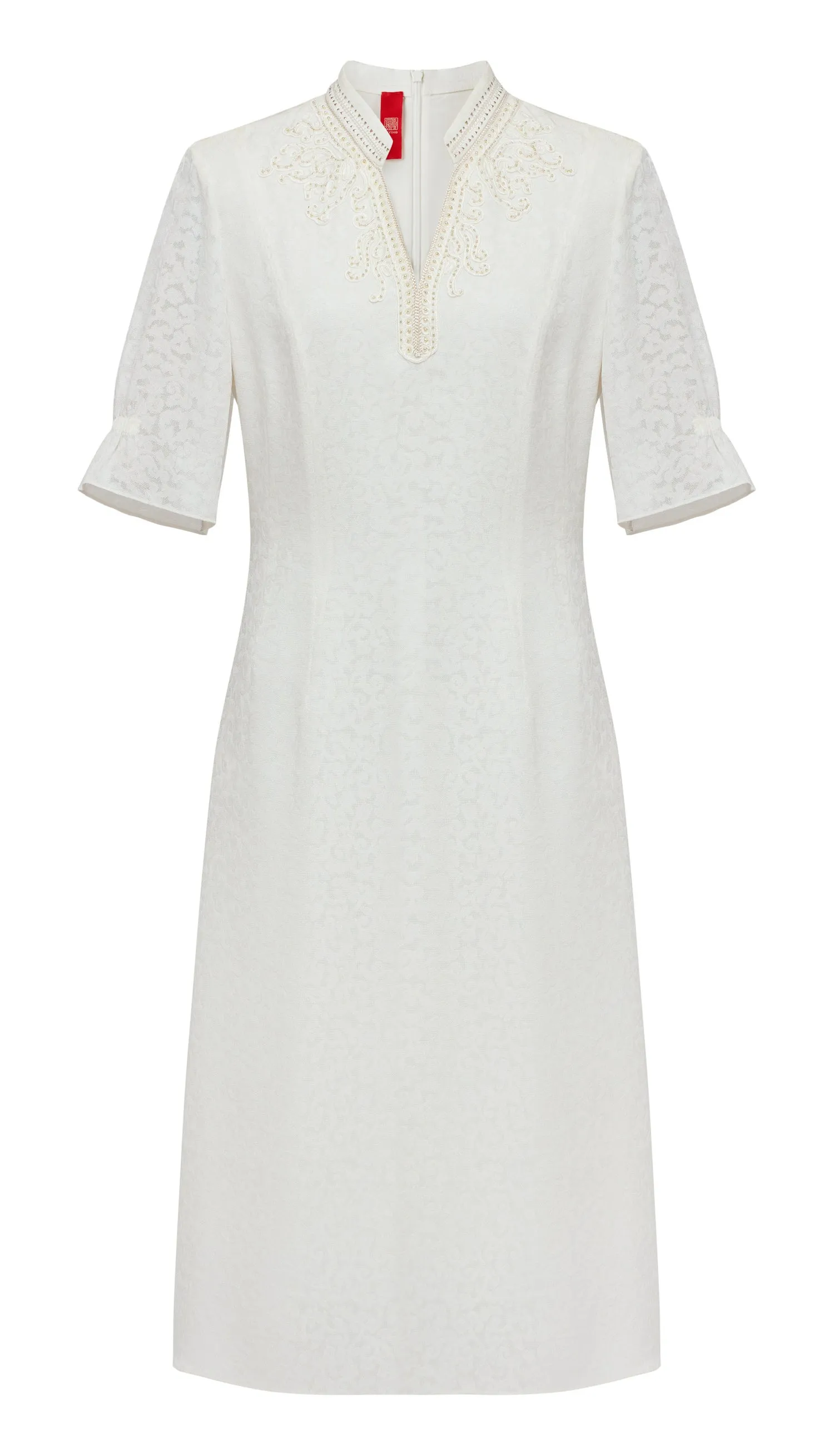 YAYING Silk Flower Brocade Dress