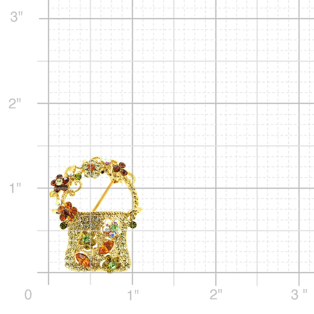 Yellow Lady Handbag Pin Brooch