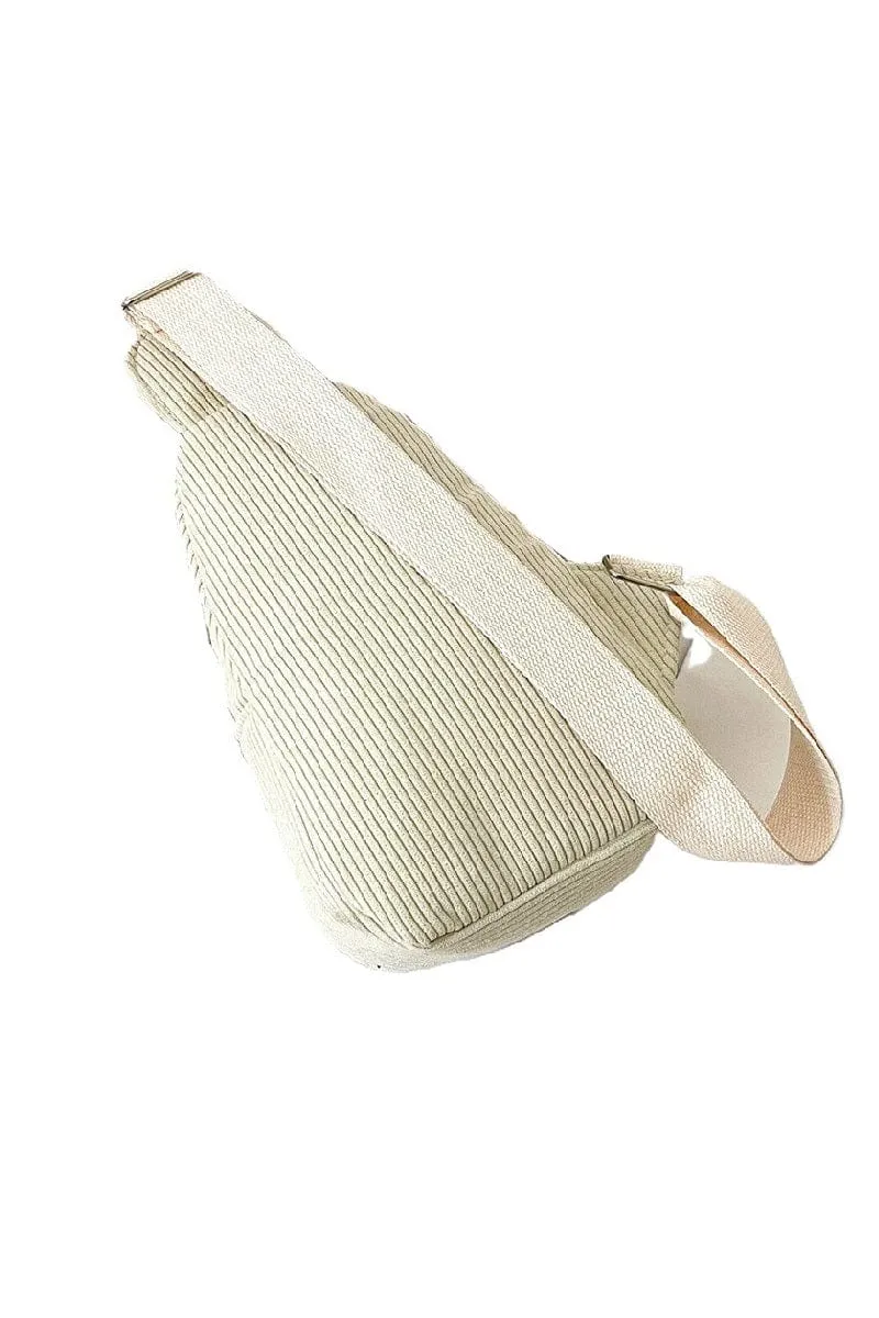 Zenana Corduroy Double Pocket Crossbody
