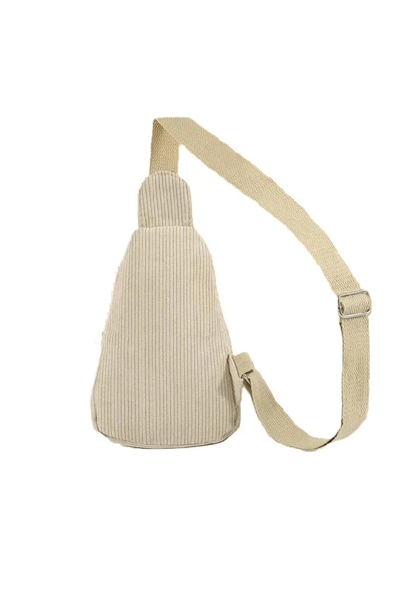 Zenana Corduroy Double Pocket Crossbody