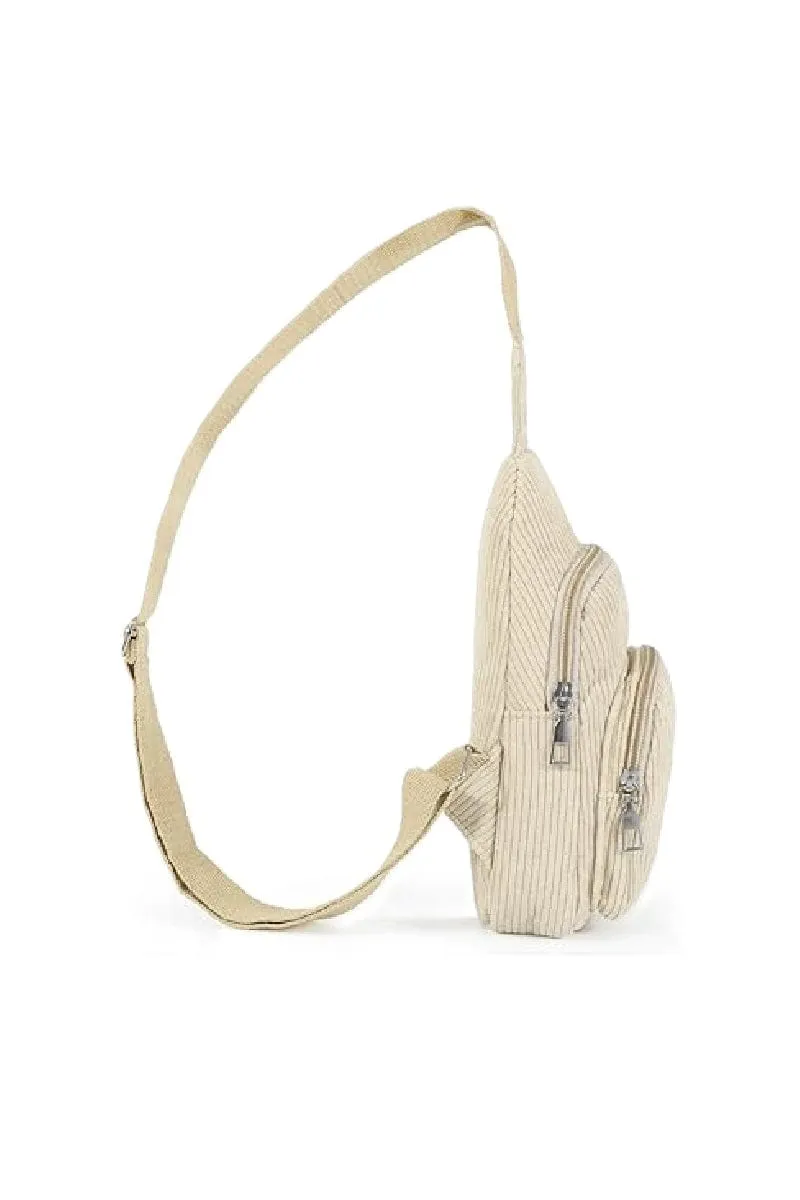 Zenana Corduroy Double Pocket Crossbody